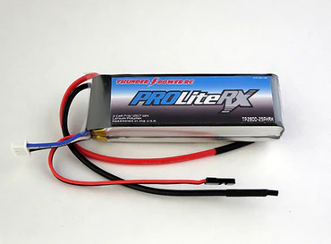 Thunder Power - 2800mAh 7.4V 20C LiPo - Receiver Battery with JR and EC3